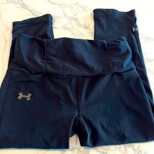 Under Armour Heat Gear Compression Leggings Womens Sz S Black Knee length video